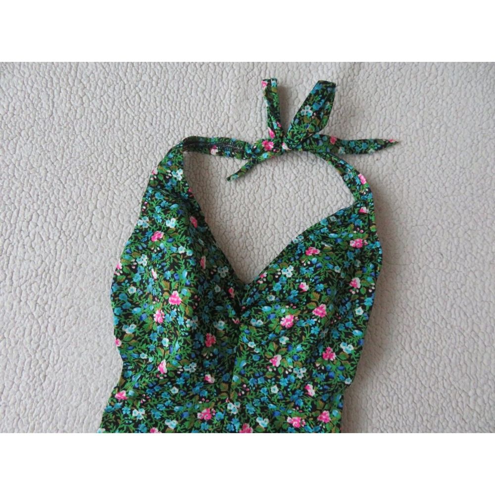 vintage rose marie reid one piece short bottom halter bathing suit usa made - Picture 5 of 12